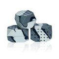 Two camouflage design silicone facial muscle fitness balls for masseter exercise in transparent packaging