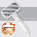 Automatic pet hair removal comb for dogs and cats with needle comb system in blue colour