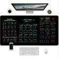 Game-printed rubber mouse pad on a desk showing non-slip base and thermal transfer graphic design.