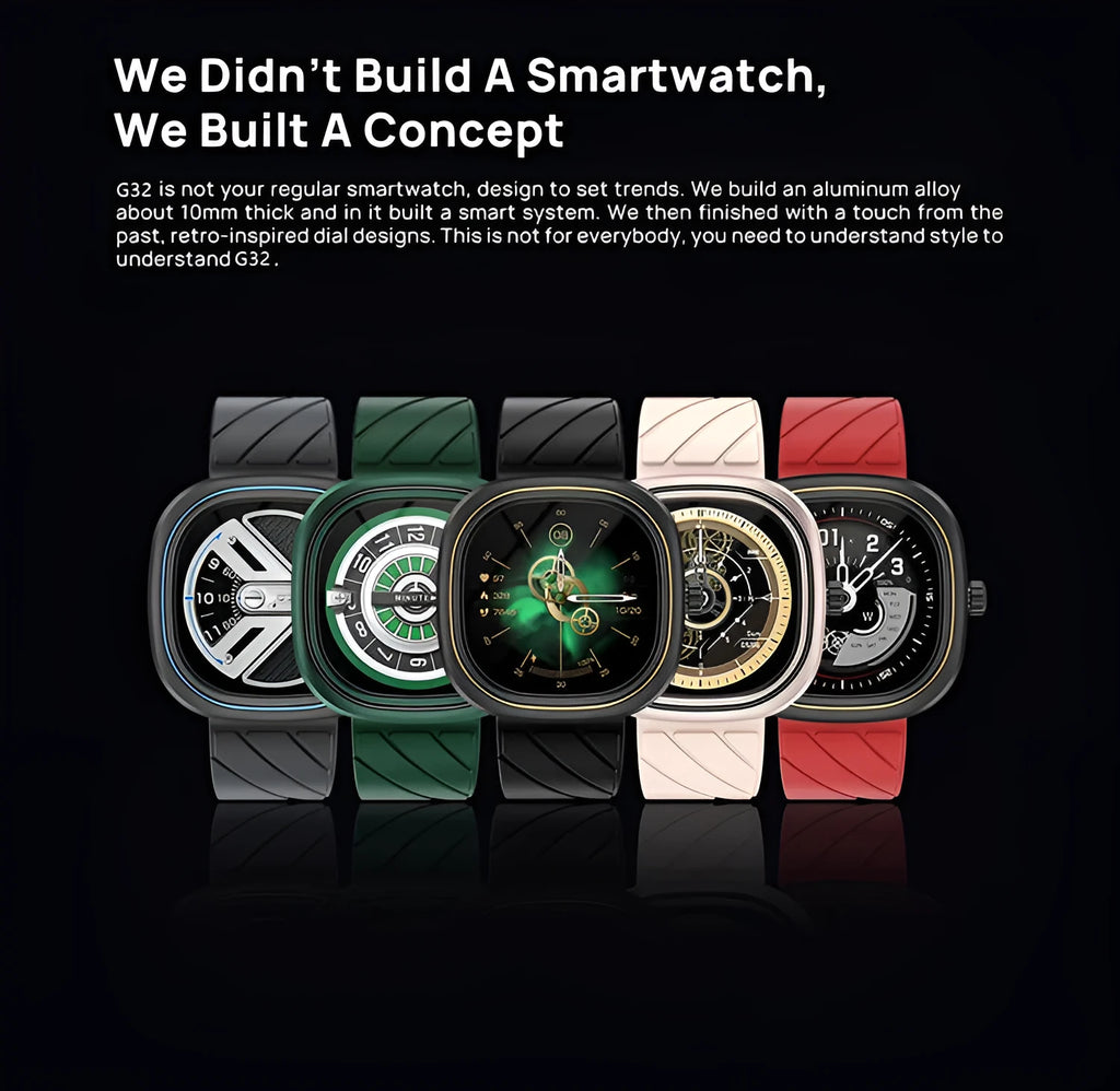 Smart bracelet sports watch with 1.32-inch touch screen display on silicone wristband