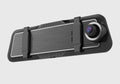 9.66 inch touch screen dual-lens driving recorder for car rearview mirror mounting in black colour
