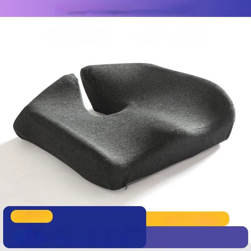 Memory foam office chair cushion with waist support in grey colour