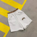 Men's patchwork double waist loose trousers in elastic polyester fabric with zip fly