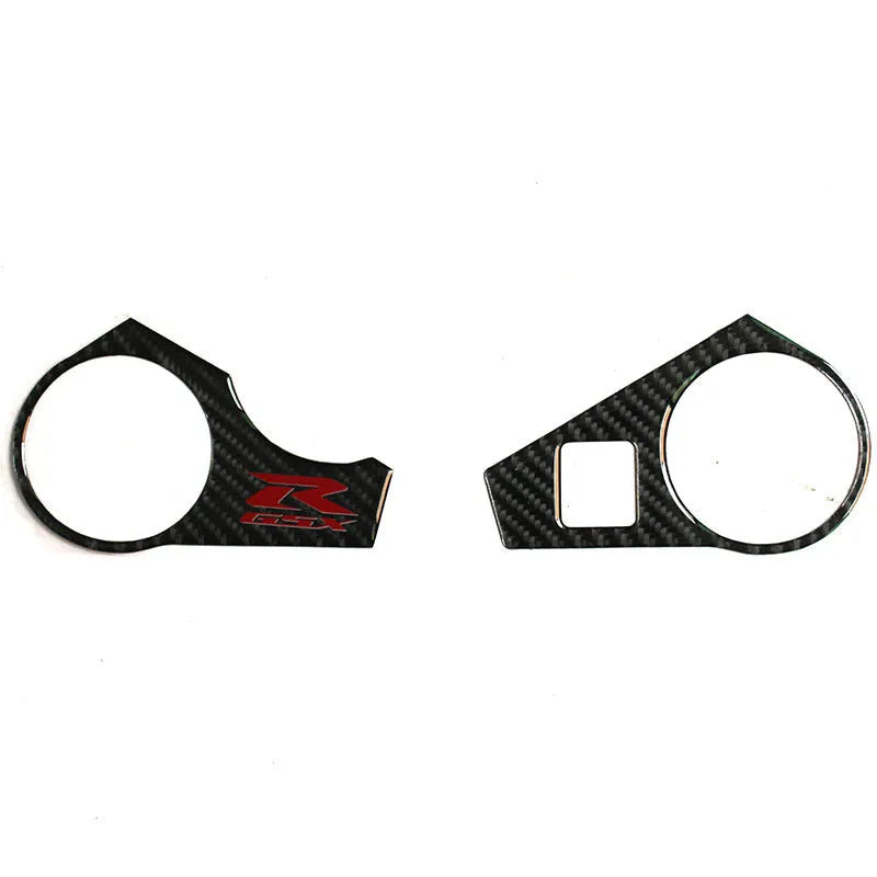 Black carbon fibre look adhesive sticker for SUZUKI GSXR1000 L1 motorcycle upper connective plate 2009-2016