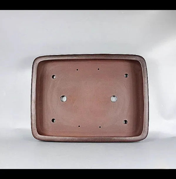 Rectangular purple clay flower pot with handmade finish measuring 60 cm long