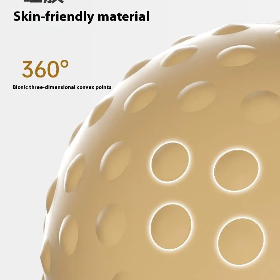 Massage ball with cold and hot compress function in caramel mocha colour