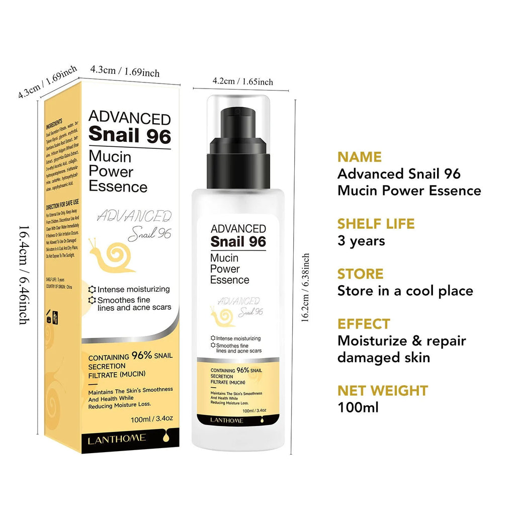 Snail Snail Serum moisturising essence liquid in a 100ml bottle for facial care.
