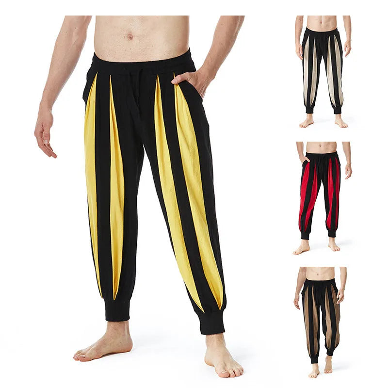 Men's straight fit casual trousers in polyester fabric available in multiple sizes and colours
