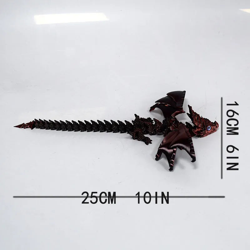 PLA flying dragon wings decoration toy showing detailed texture and 25cm width