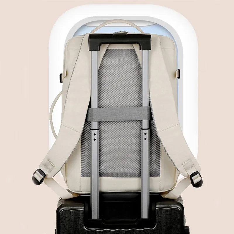Waterproof Oxford cloth business travel backpack with multiple pockets and laptop compartment