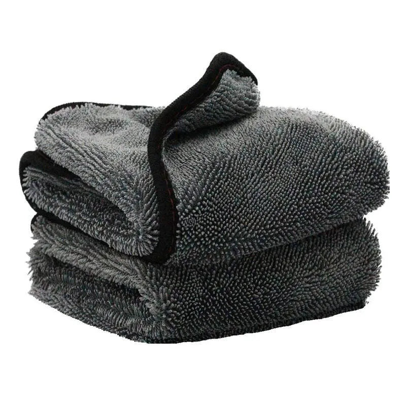 Grey 40x40 centimetre microfiber car wash drying towel for vehicles