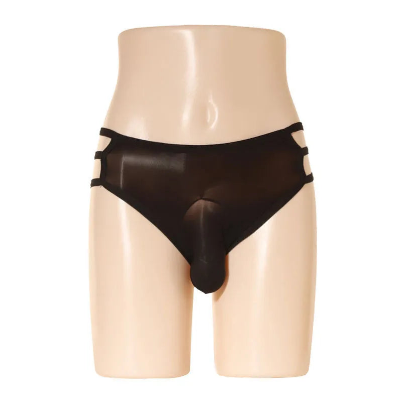 Men's transparent elephant nose shorts in nylon fabric available in multiple colours with free size fitting