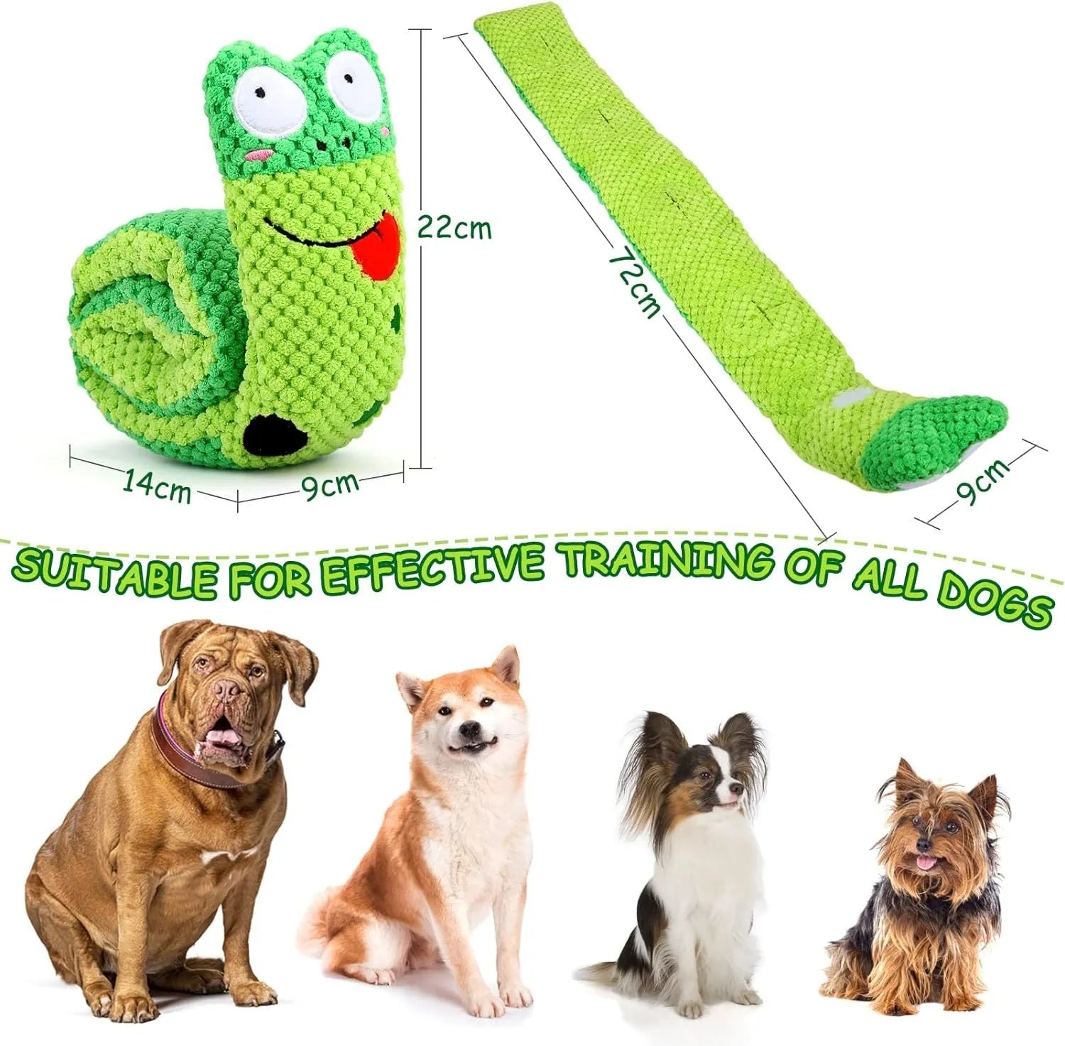 Transformable dog puzzle toy in velvet material with squeakers for foraging training
