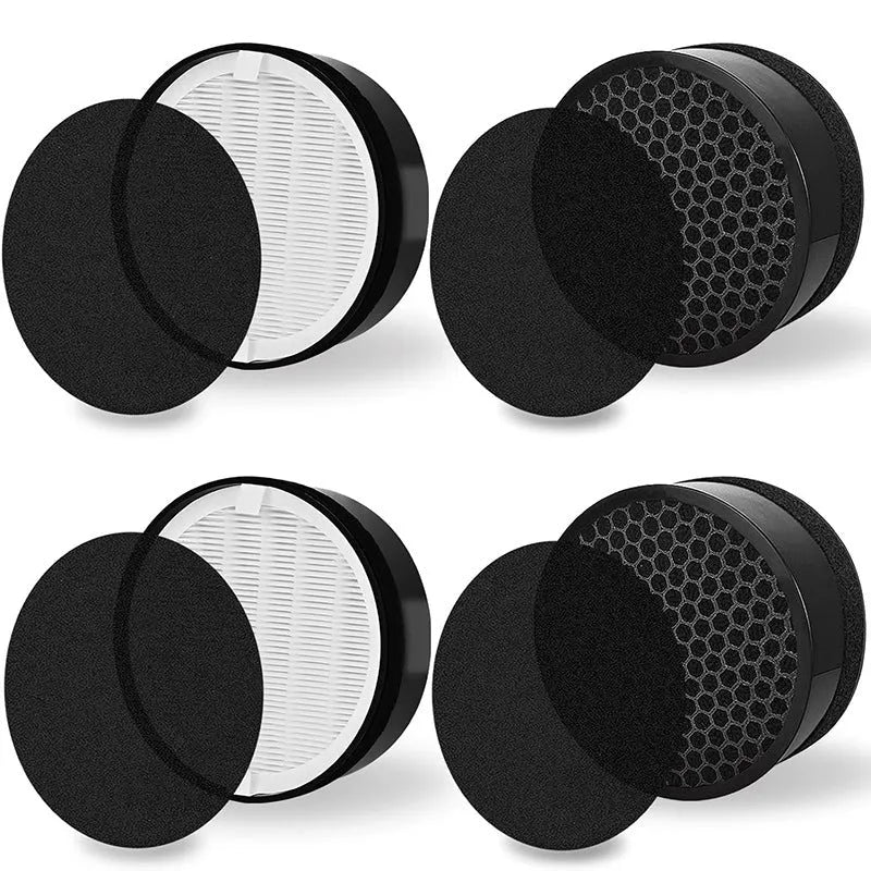 Levoit LV-H132 compatible replacement air purifier filter set with activated carbon screen and cotton pre-filter