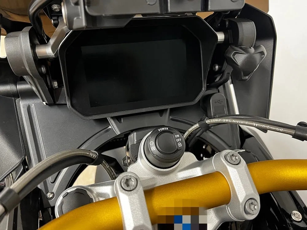 Black motorcycle cockpit bodywork fairing for BMW R1250GS and R1200GS LC adventure bikes