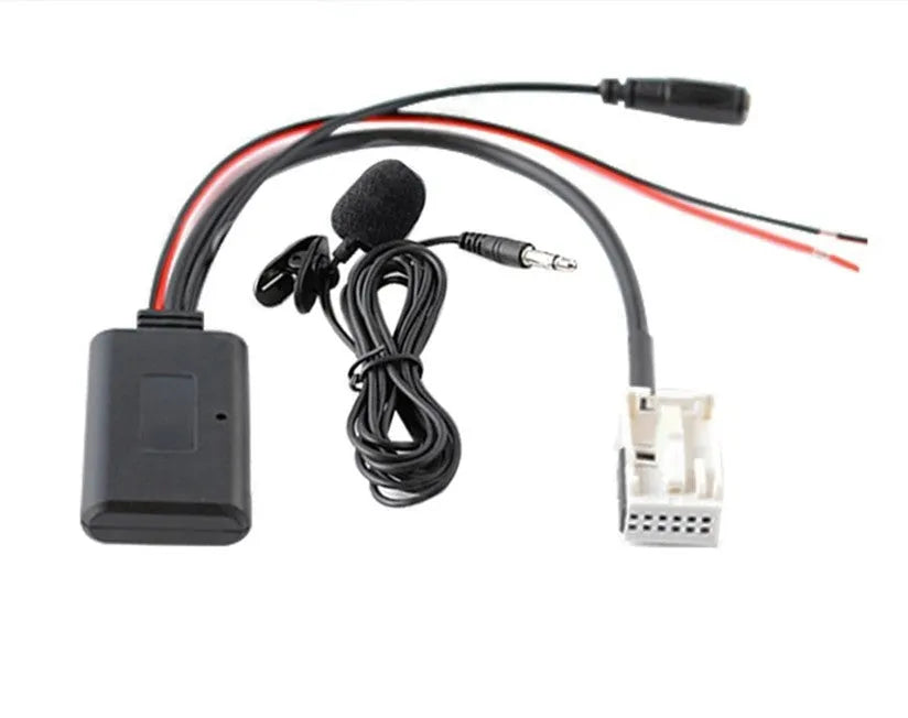 Citroen Peugeot car audio Bluetooth AUX cable kit for RD4 stereos with microphone.