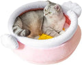 Honey pot shaped cat sofa bed in soft fabric with removable nest pad for small pets
