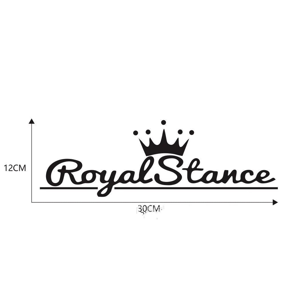 30cm long crown design car sticker on vehicle window in reflective PET vinyl material