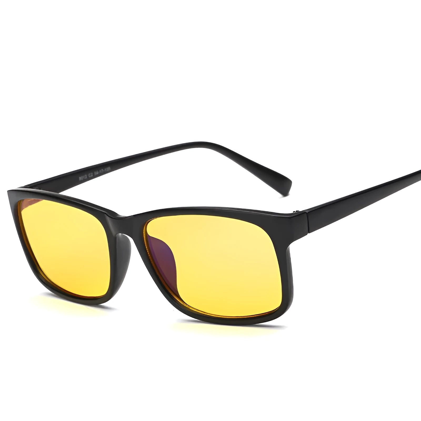 Unisex Blu-ray glasses with vintage plastic frame and reed-coloured PC lenses for UV400 protection