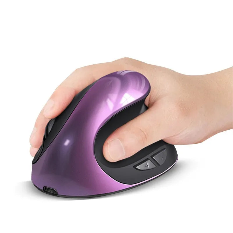 Vertical ergonomic computer mouse with wireless charging capability
