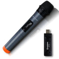 Black V12 wired dynamic microphone with USB receiver and audio cable