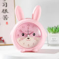 Cartoon children singing alarm clock 6.5cm thick with night light in 8108 pink or blue ABS plastic