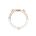 Plush cartoon animal embroidered steering wheel cover for winter, shown fitting a 38cm car steering wheel.