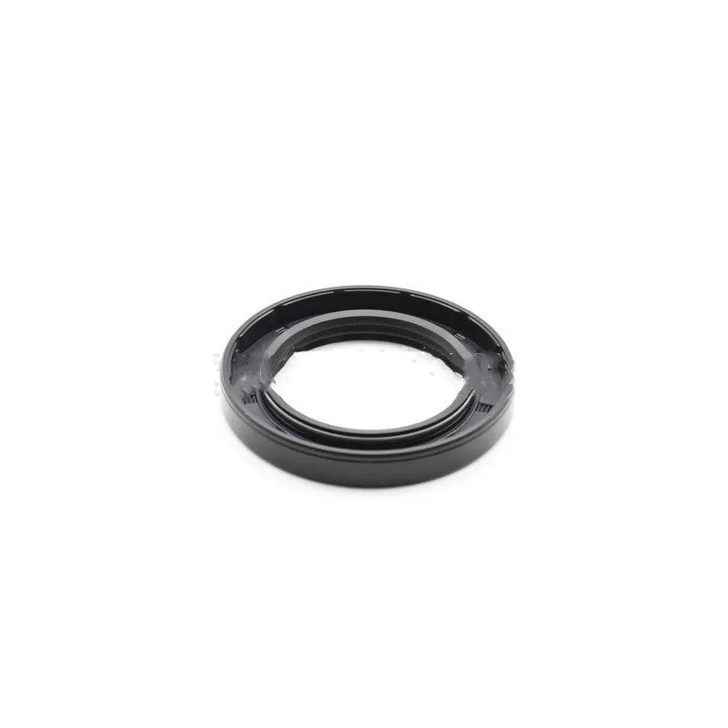 AG100 motorcycle engine oil seal kit showing 10 rubber seals with carbon steel frames in various metric sizes