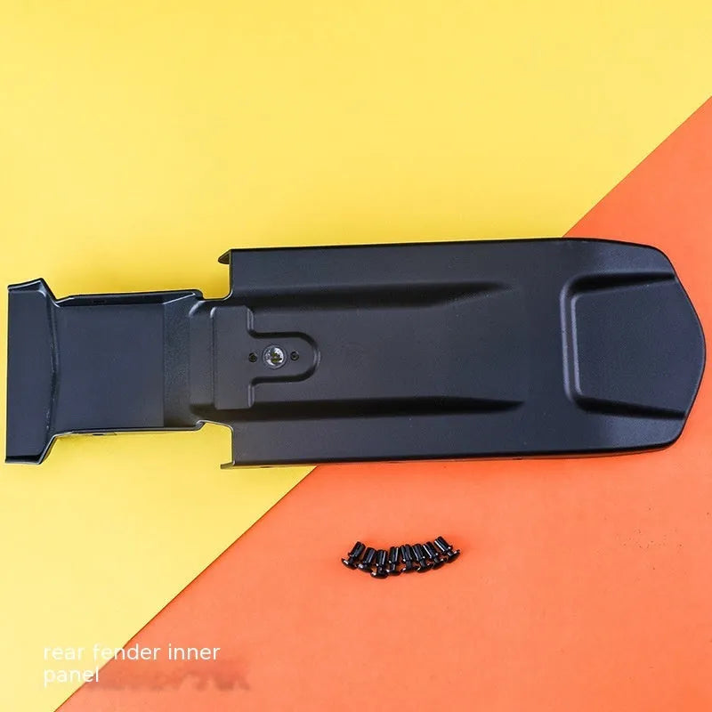 Carbon fibre tail mudguard set for Light Bee electric off-road bicycle showing three protective components