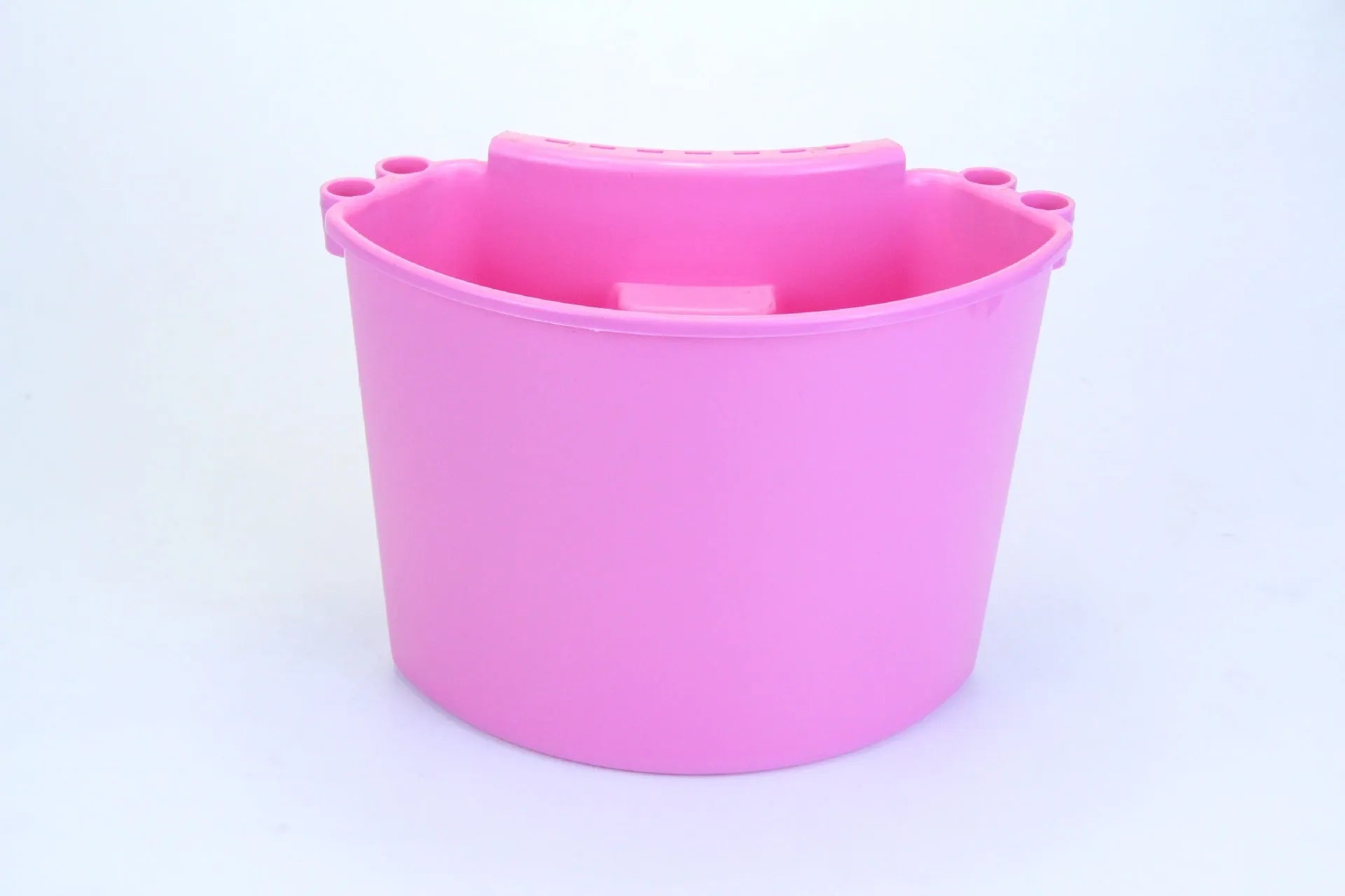 PP plastic car washing bucket with detachable handle in choice of black, red, blue, or pink colours
