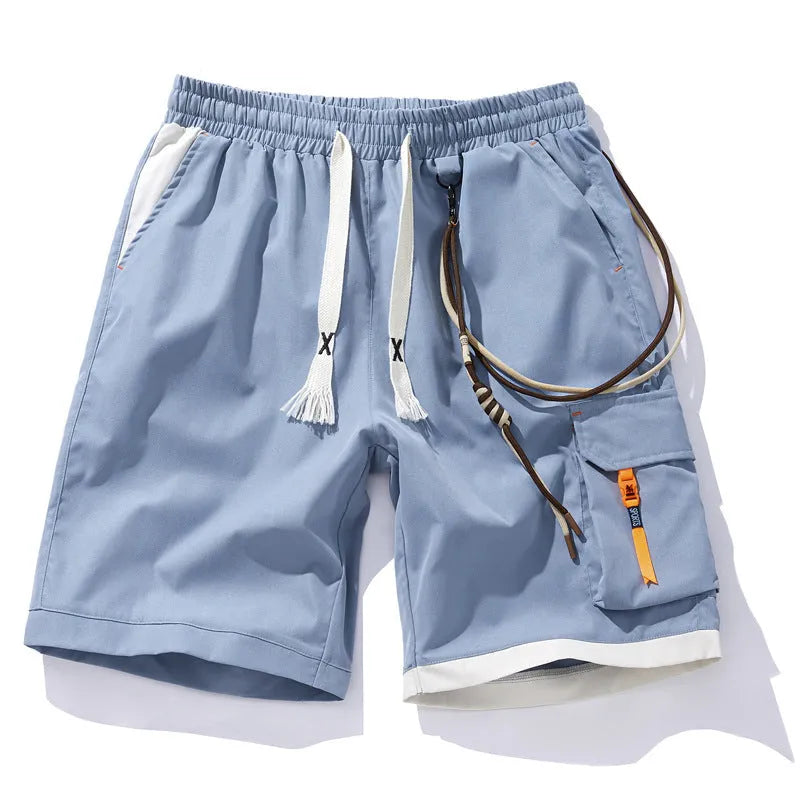 Men's loose-fitting plus size shorts in bamboo fabric, shown in coffee colour.