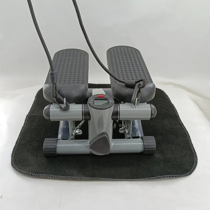Silver grey hydraulic pedal fitness machine for home waist slimming exercises