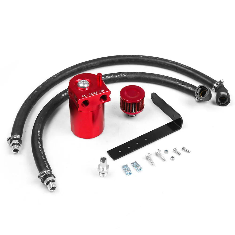 Aluminium alloy oil separator catch can for Ford Expedition in black, red, blue, silver options
