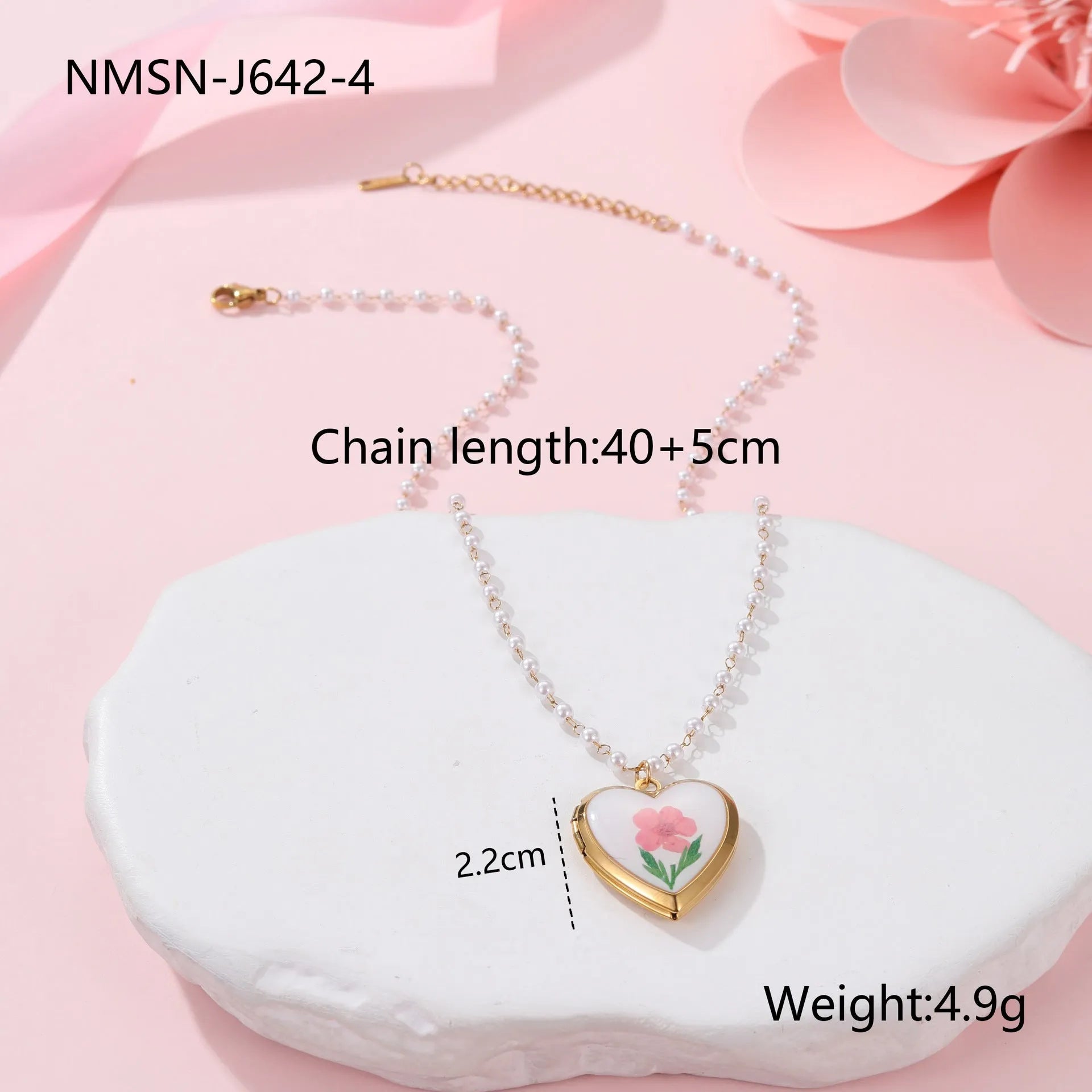 18K gold electroplated stainless steel love photo box necklace on display, geometric pendant, four colour options available