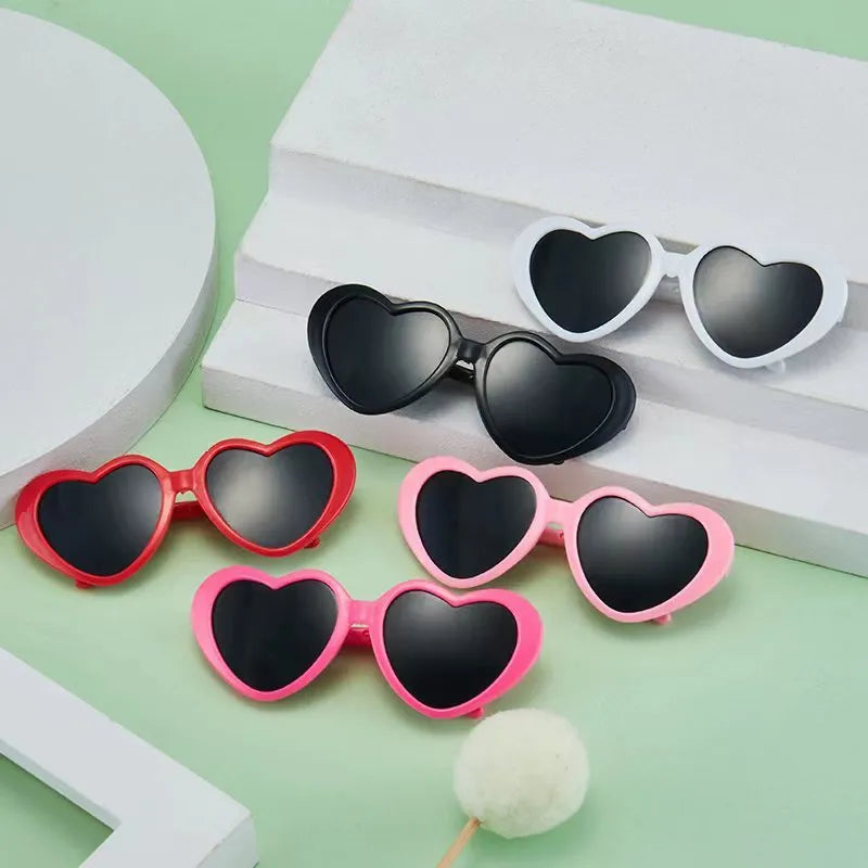 Doll sunglasses pet toy accessories PC full rim frame black film size, childlike style, multiple colours