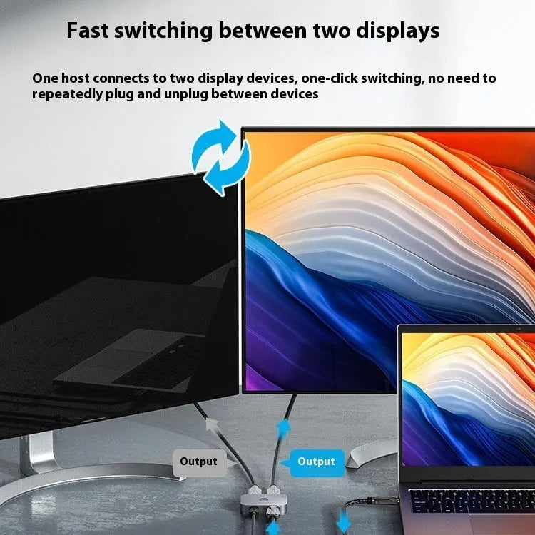 Alloy HD computer audio and video separator for television line connectivity in black or grey