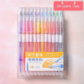 Set of calligraphy art marker pens with brush tips in multiple colours for hand lettering and drawing