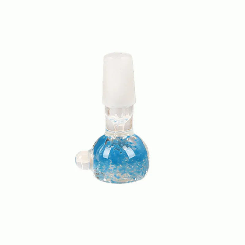 7cm geometric glass tobacco pipe in transparent coloured trumpet design
