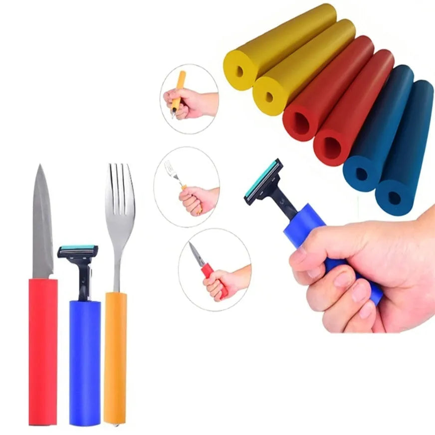 Set of black rubber grip hoses for organising utensils and tools, showing 10mm and 18mm sizes.