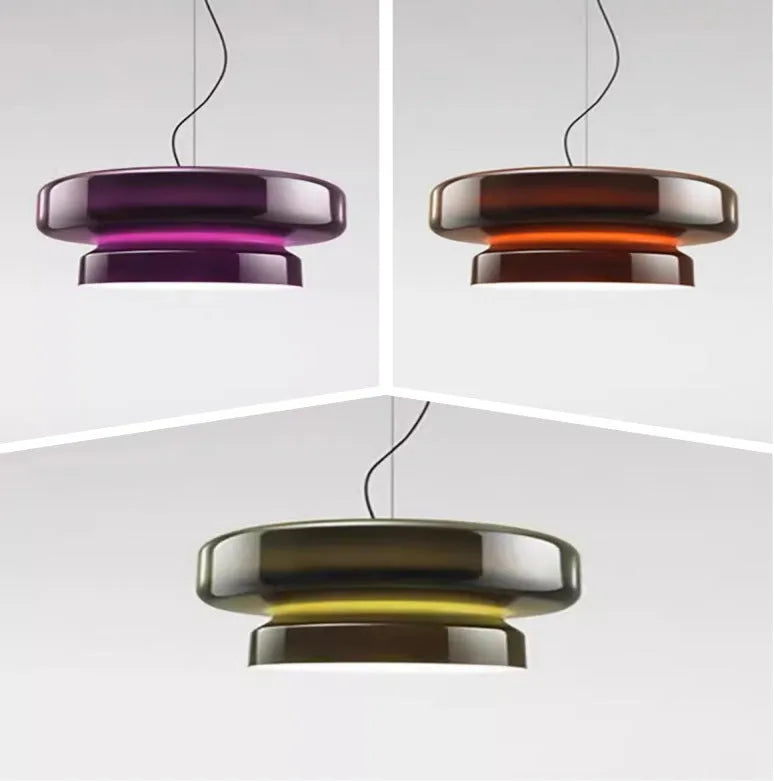 Modern square glass chandelier ceiling light in one of four colour options
