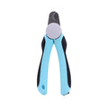 Blue heavy-duty dog nail clippers with a safety guard for large breed dogs.