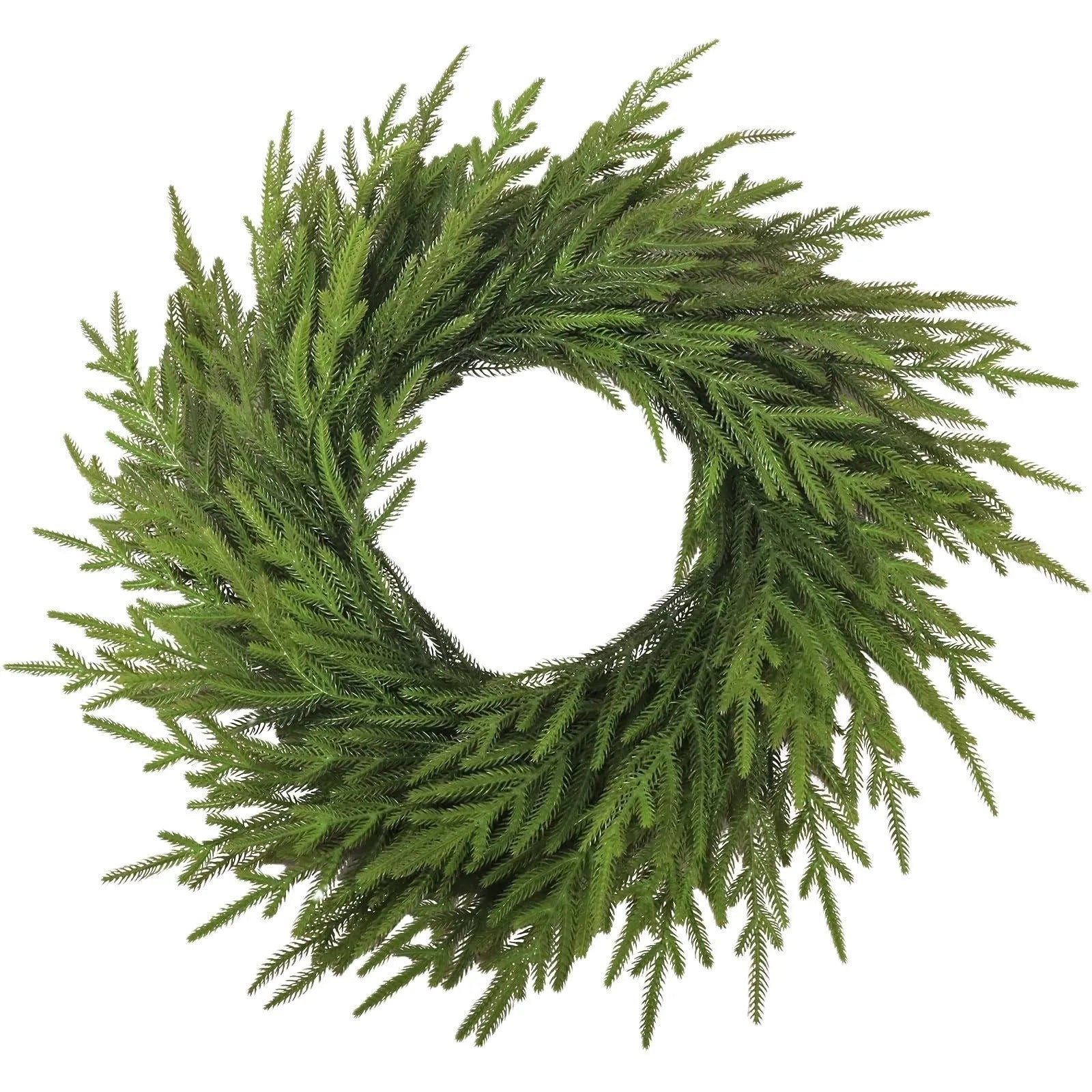 Plastic American country style front door garland, 60cm long with green leaves.