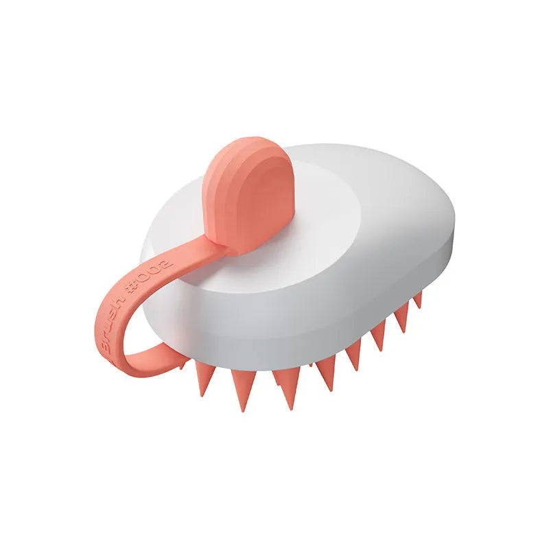 Silicone pet hair remover comb with ABS handle in choice of colours for dog grooming