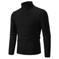 Men's slim twist turtleneck pullover sweater in chenille spandex fabric