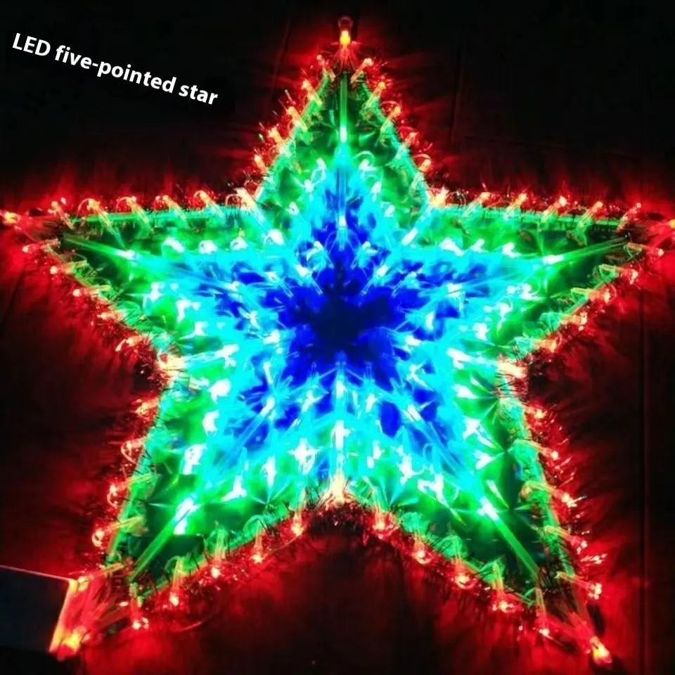 Outdoor Christmas decorative string lights with peacock, love, sunflower and star shapes