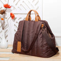 Lightweight waterproof polyester pet carrier bag for dogs and cats, 46x25x35cm, beige colour