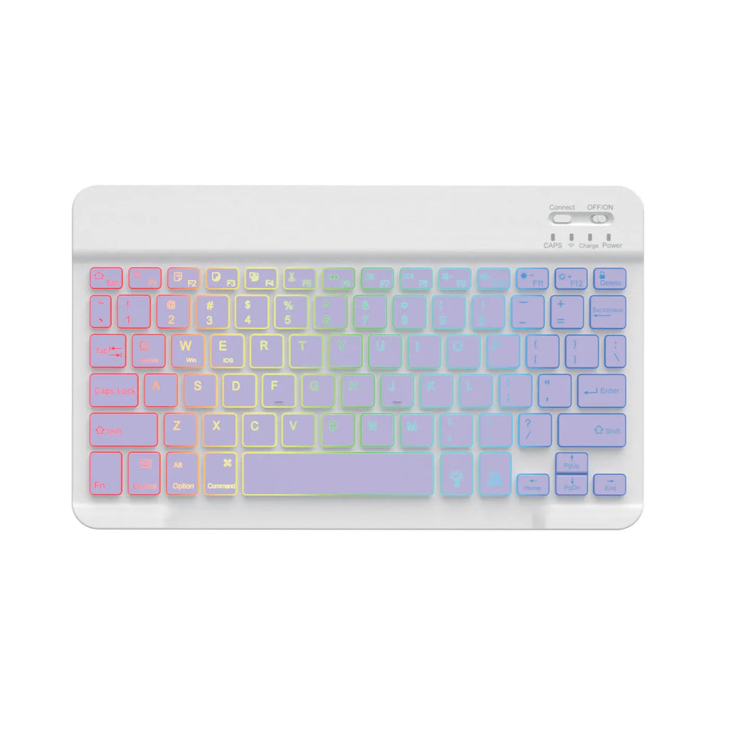 10-inch Bluetooth wireless keyboard with colourful backlight for tablet and mobile phone