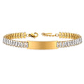 Titanium steel zircon bracelet for women, electroplated simple style, available in three colours