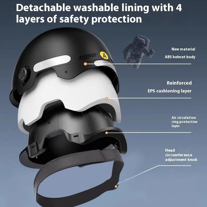 3C certified polypropylene motorcycle helmet for adults, shown in available colours like ice crystal grey and obsidian black.