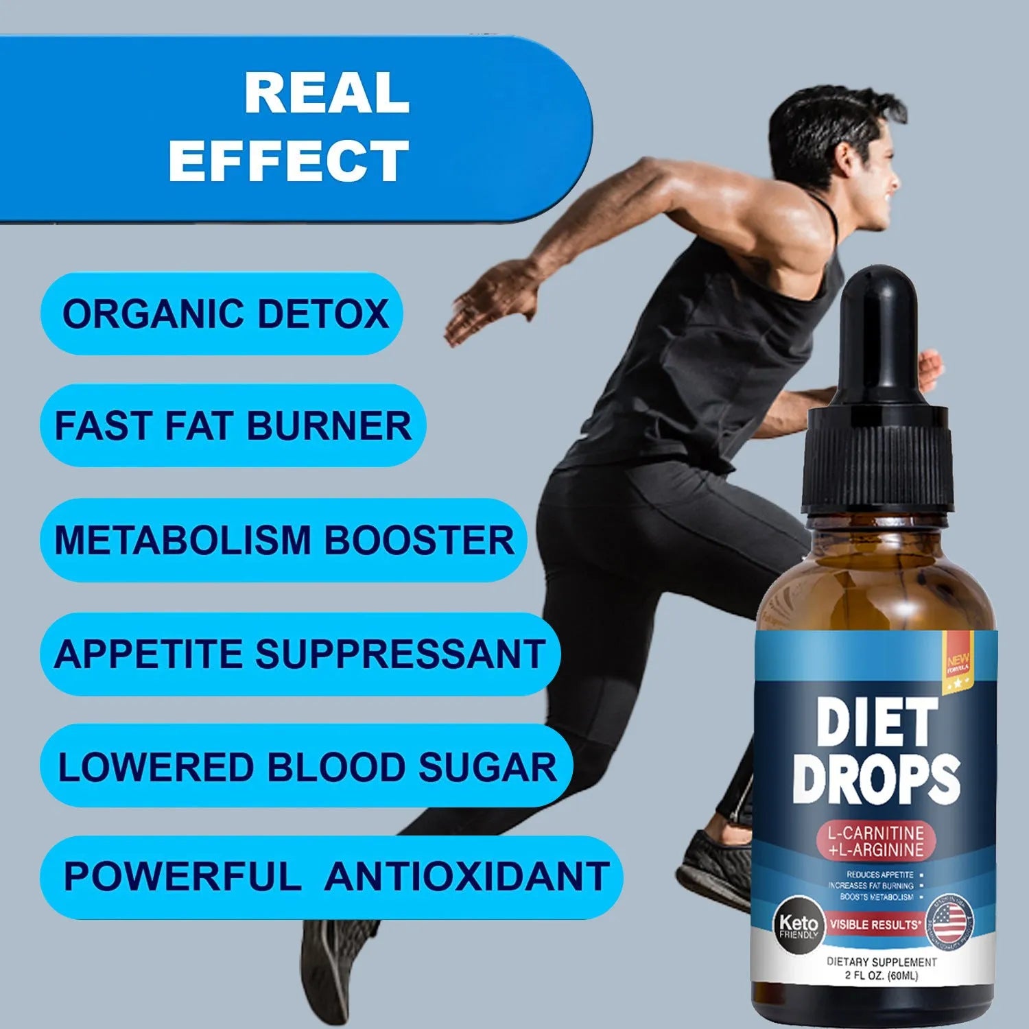 60ml bottle of ketone drops dietary supplement with refrigeration storage requirements